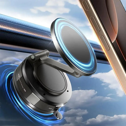 Vacuum Magnetic Phone Holder, Magsafe Suction Cup Phone Holder, 360 ° Adjustable Magnetic Phone Holder, Pocket Sized Foldable